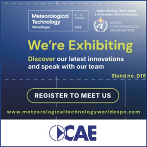 CAE ad Amsterdam per Meteorological Technology World Expo e WMO TECO-2026