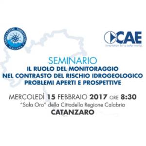 Seminario a Catanzaro: Il ruolo del monitoraggio nel contrasto del rischio idrogeologico. Problemi aperti e prospettive