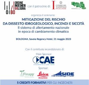 Seminario: “MITIGAZIONE DEL RISCHIO DA DISSESTO IDROGEOLOGICO, INCENDI E SICCITÀ. Il sistema di allertamento nazionale in epoca di cambiamento climatico”