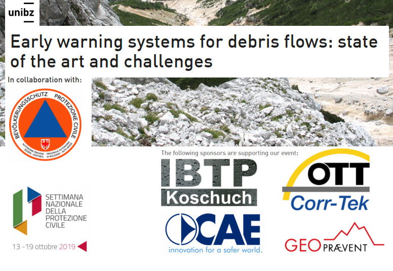 CAE alla conferenza “Early warning systems for debris flows: state of the art and challenges”