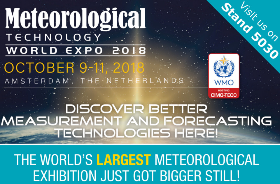 Appuntamento ad Amsterdam dal 9 all’11 ottobre: CAE al Meteorological Technology World Expo